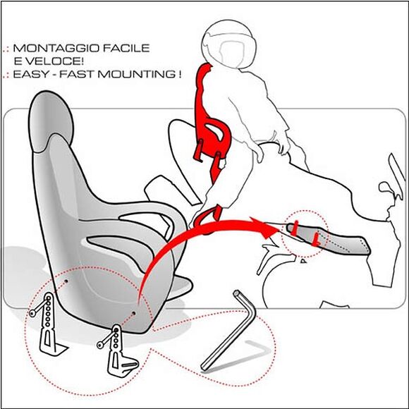 GIVI Barnsits Moped/MC Universal 5-8 år